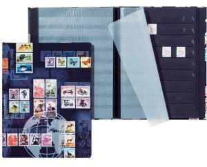 Pagna Briefmarkenalbum Porto A5 16 Seiten schwarze Blätter