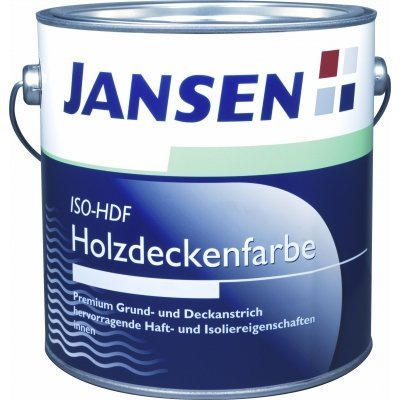 2x Jansen ISO-HDF Holzdeckenfarbe 2,5 Liter - matt