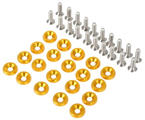 20Pcs Billet paraurti in alluminio parafango M6 rondella bullone rondella motore vestito kit, oro