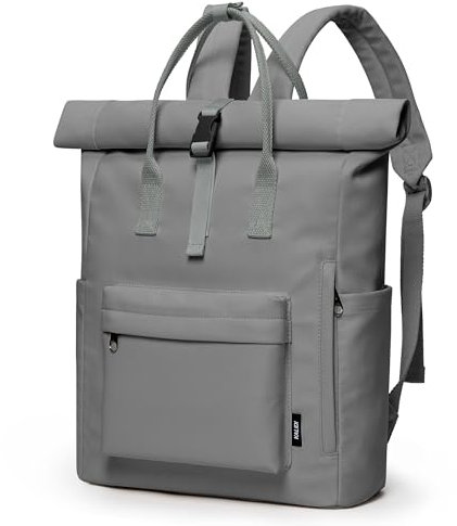 KALIDI Rucksack Damen Rucksack Herren Tagesrucksack mit Laptopfach, Unisex Modern Rolltop Rucksack Daypack, Wasserdichter Schulrucksack,Lässiger Backpack Schule Freizeit Uni Arbeit