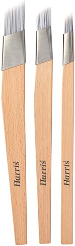 Harris Seriously Good Fitch Paint Brushes Pack Of 3 Cutting In & Control Hobby & Craft 0.5, 0.75, 1