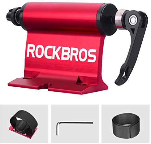 ROCKBROS Porte de Vélo pour Barres de Toit de Voiture, Porte Avant et arrière pour 1 vélo en Alliage d'Aluminium Universel, Rouge