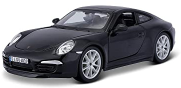 Bauer Spielwaren 18-21065B Porsche 911 Carrera S modellbil i skala 1:24, svart, M