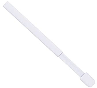 Oval Net Rod for Voile Net Curtains - Net Rod 60-100cm - Extendable Pole - Includes Screw In Hooks White