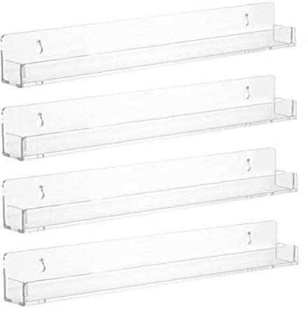 Vernis À Ongles Organisateur Montage Mural Acrylique Huile Essential Présentoir Spice Étagère 4pcs, Rack De Stockage De Salle De Bain