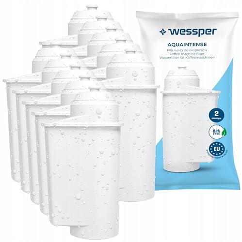 Wessper Vattenfilterpatroner för kaffebryggare, kompatibla med helautomatiska kaffemaskiner Brita Intenza, Siemens EQ EQ6 Series Plus S700 TZ70003, Bosch – 10-pack
