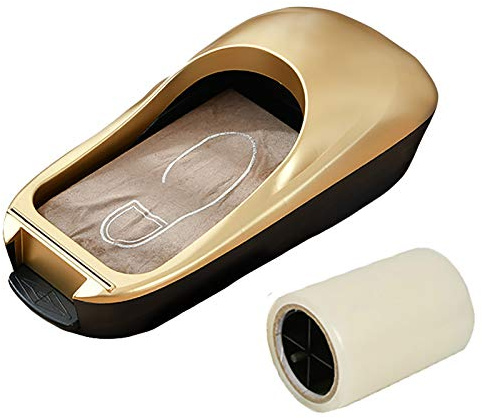 Vollautomatische Schuhfolienmaschine mit 1 Rolle Schuhfolie,Automatische Schuhüberziehmaschine Automatisches Folienüberziehgerät,Geeignet für Zuhause, Büro, Spielplatz, Geschäft