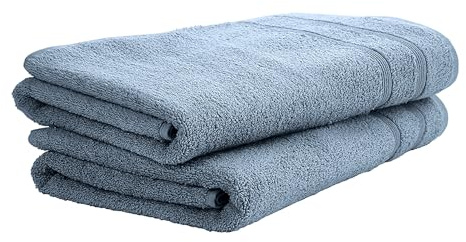 Uncover by Schiesser Duschtuch Brooklyn im 2er Set | Badetuch aus 100% Baumwolle | Oeko-TEX | Weich, saugstark, schnelltrocknend | 70x140cm | Hellblau