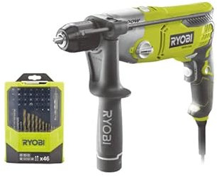 Pack RYOBI Perceuse à percussion RPD1200-K - 1200W - Coffret de 46 accessoires mixtes - RAK46MIX