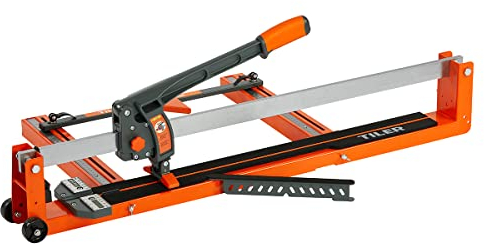 TILER 800mm Fliesenschneidmaschine, Professionelle Fliesenschneider mit allen Eisenrahmen, einstellbare Laserführungsschiene, Hartmetall-Schneidrad, Zwei Verlängerungsarme aus Stahl 8102G-2G