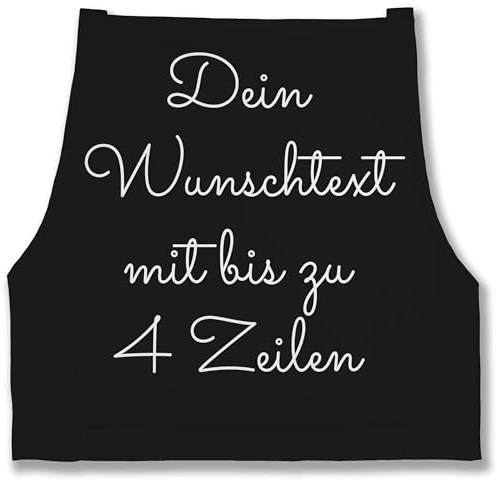 Geschenk mit Namen personalisiert by Shirtracer - Schürze - Aufdruck selbst gestalten - Wunschtext I Geschenk personalisiert