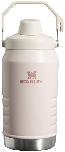 Stanley Iceflow Krug mit schnellem Durchfluss, recycelter Edelstahl, hält Getränke stundenlang kalt und eisgekühlt, einfacher Tragegriff, 1,9 l, Rosenquarz