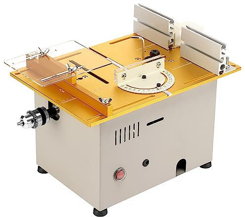 Generic 300W Adjustable Small Precision Hobby Table Saw - Portable & Versatile Mini Table Saw, Features 4 Blades & 7-Level Speed Adjustment - Perfect for Crafts