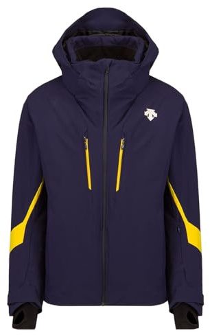 DESCENTE Insulated Chester Jacket,chaqueta de esquí para hombre,DWMWGK31. Navy/Yellow,50