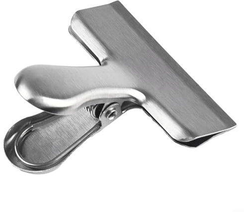 8/12 Stück Edelstahl-Clips für Chips, Snacks, Lebensmittelbeutel, robuste Metall-Taschenclips für Küche, Lebensmittel, Snacks, Büro (12 Stück)