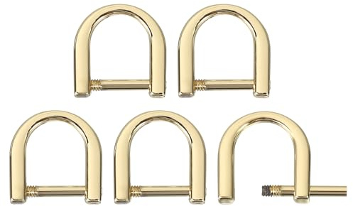 QUARKZMAN D-Rings Schraubenschäkel Zinklegierung Hufeisen U-förmige D-Ring-Schnallen für DIY Lederhandwerk Schlüsselanhänger