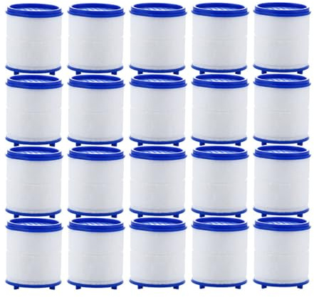 yufana 20 Stück Wasserhahnfilter, Wasserfilter Wasserhahn aus Baumwolle, Kalkfilter Wasserhahn, für Küchenarmaturen und Badezimmerduschen