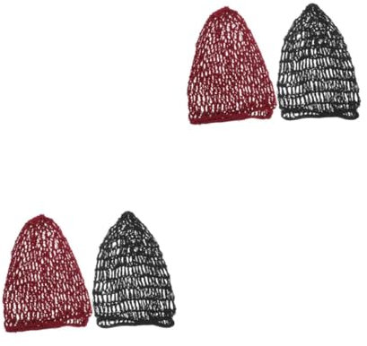VALICLUD 4stücke Netz Schlafhaube Für Haarpflege Lange Haube Zum Schlafen Schützend Und Bequem Schwarz