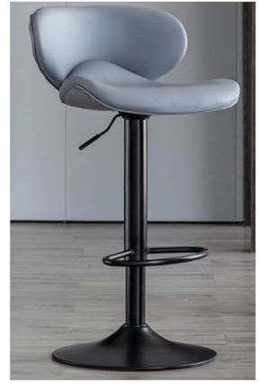 GTOULHH Bar Stühle Bar Stools Höhenverstellbarer Barhocker Lederbarhocker 360° Drehbarer Barstuhl Moderner Barstuhl Hoher Hocker Mit Fußstütze Barhocker Outdoor(Grey)