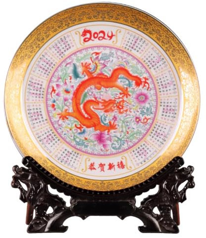 JingdezhenPorcelainDekorativ Wobble-platta, Jingdezhen Benporslin Kinesisk stil Heminredning Vardagsrum Kontorsdekoration