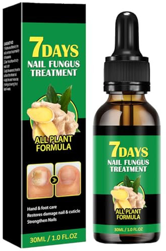 Ginger Nail Fungus Treatment for Toenail - Fungal Nail Treatment - 7 Days Nail Fungus Treatment Extra Strength, 30ml Extra Strong Nail Fungus Treatment for Toenail, And Discolored Nails