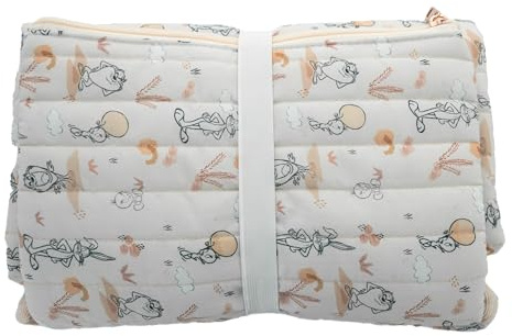 Looney Tunes Tapis À Langer Nomade Bébé Enfant 70×50 cm – Pochettes Rangement Zippées Intégrées – Éponge Confort, Étanche – Matelas Change Imperméable Voyage, Poussette – Produit Officiel Warner Bros