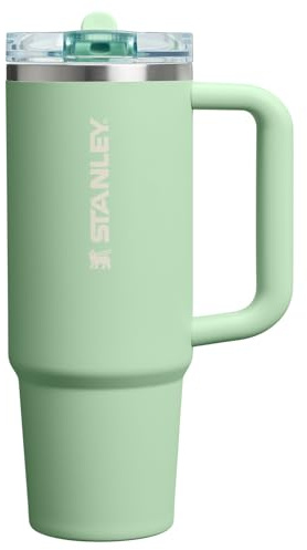 STANLEY Quencher ProTour - Vaso con popote abatible - 414 ml - Tapa a prueba de fugas con popote y asa integrados - Acero inoxidable aislado - Sin BPA - Portavasos compatible para viajes