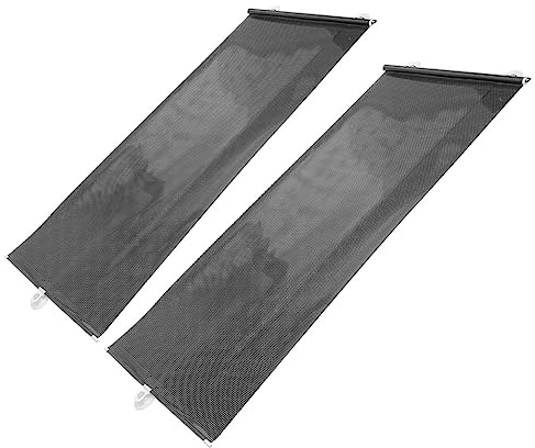 Cortina de Ventana Negra 2piezas PVC y Metal para Hogar