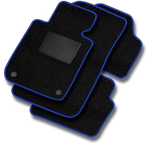 MOTOS Basic Alfombrillas coche de velours adecuado para Opel Insignia A I 2009-2017 - Basic, Material, Azul - Experimenta un nuevo confort de conducción con un juego de alfombra de coche de terciopelo
