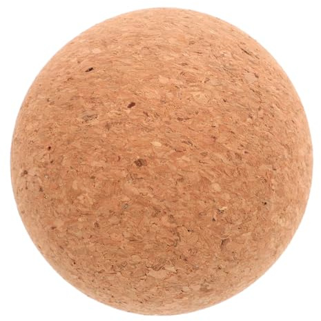 Kork Fitness Massageball für Muskelmassage und Flexibilität Beim Yoga | Hochdichter Kork, nicht Abfärbend, für Heimtraining und Reisen, Geeignet für Rücken und Schultern