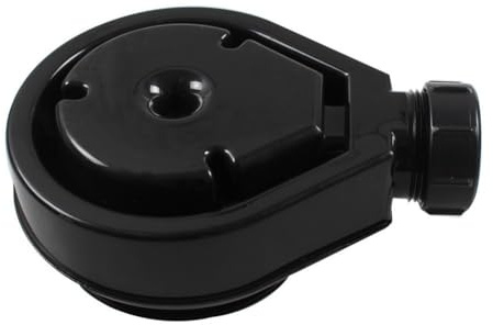 FUBESK Siphon de douche en ABS de 110 mm avec prévention et installation facile, compatible avec les tuyaux d'évacuation standard de 90 mm, noir