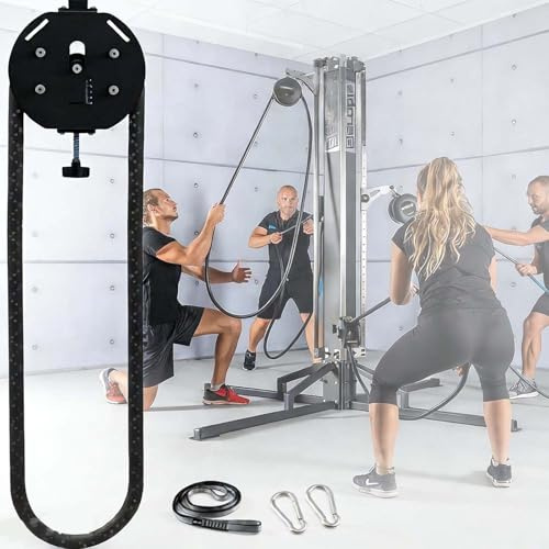 EXSHUING Ändlös Reptränare, Bärbart Kabelsystem, Kabelsystem Med Justerbart Motstånd, Hemmagymutrustning För Grepp Av Armar Bakåt, Justerbart Motstånd: 3–30 Kg(Black)