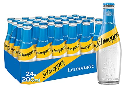 Schweppes Lemonade Glass Bottles, 24 x 200 ml