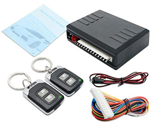 Universal Remote Control Central Door Lock Kit Style 12 Locking Keyless Entry Upgrade Kit with Contorl Box + 2 Replacement Remote Contorl for Car Central Door Lock