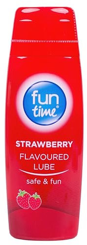 Fun Time Strawberry Flavoured Lubricant, Alcohol Free, Water Based, Clear, 75 Ml