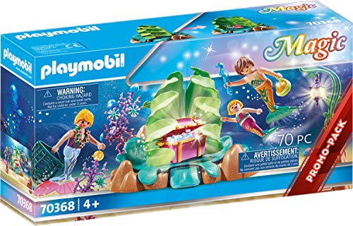Playmobil 70368 Magic Coral Mermaid Lounge, With Light Effect and Collectible Beads, for Children Ages 4+, Fun Imaginative Role-Play, PlaySets Suitable for Children Ages 4+