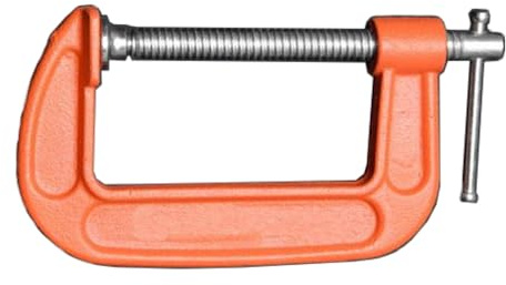 Edward Tools Heavy Duty 3 Steel C Clamp - Iron Alloy - Versatile Clamp for Brake, Parts Assembly, Fastening, Welding, Woodwork, Metal work, Auto - T Rotary Handle - Thicker Screw (1)