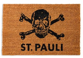 FC St. Pauli Fussmatte Kokos - 75x45cm Fußabtreter aus nachhaltige Kokosfaser
