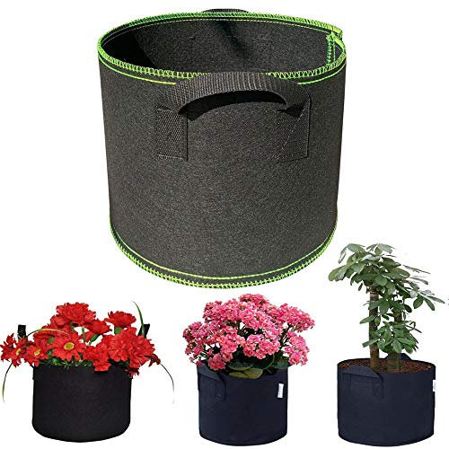 VariousHK 2Gallon 4-Pack Pflanzen Taschen Vliesstoff Pflanzsack mit Griffe Atmungsaktiv Pflanztasche für Blumen,Pflanzen und Mehr,Pflanztasche,Erdbeeren Pflanzbeutel