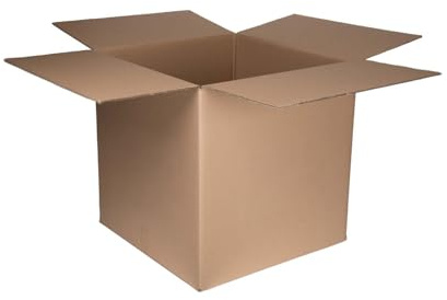smiley pack – 50 Stück Versandkartons 600 x 600 x 600 mm, 2-wellig | Faltkarton, Pappkarton, Paketkarton & Transportkarton – stabil