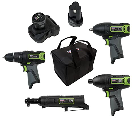 Sealey SV108 Series 4 x 10.8V Cordless Combo Kit - 2 Batteries - CP108VCOMBO2