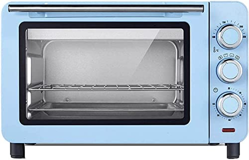 15L Mini Oven Adjustable Temperature Control 60 Minutes Timer Multi-Functioning Convection Toaster Oven Household Full Automatic Baking Blue (Color : Blue)
