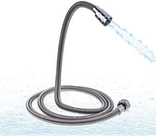 Tubo Doccia in Acciaio Inox，Flessibile Doccia Universal G1/2，Sicuro e Antideflagrante Contro le Alte Temperature,Adatto a Tutti i Soffioni Doccia (Primavera, 1.5-1.8M)