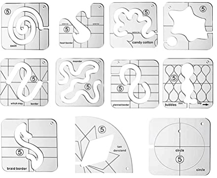 11-teiliges DIY-Quilt-Vorlagen-Set, Acryl-Vorlage, Lineal Serie 5, DIY-Maschinen, Quilt-Lineal (11 Sets)