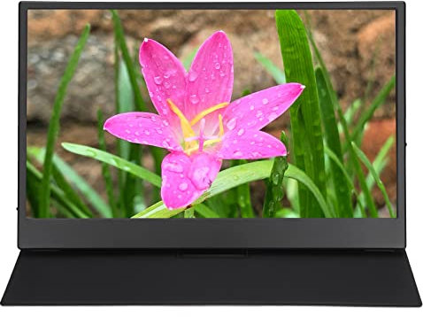 Monitor Portátil de 13,3 Pulgadas, 2560x1440 HD IPS HDR Pantalla Externa Altavoz Doble Tipo C HDMI, Monitor de Juegos de PC para PS4 para Xbox (Enchufe de la UE)