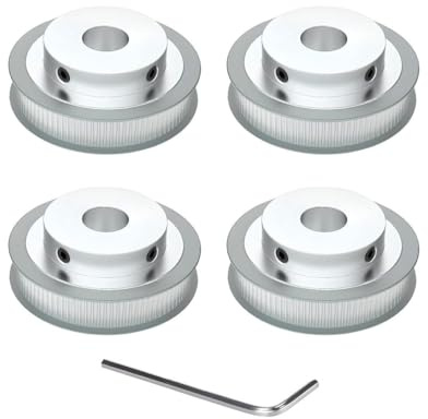 Super Print GT2 Timing Pulley 80t Bore 8mm GT2 Riemenscheibe 80 Zähne 80 Teeth 8mm Bohrung Aluminium 80T 8mm Bohrung Riemenscheibe Rad für 6mm Breite GT2 Zahnriemen für 3D Drucker,CNC (4 Stück)