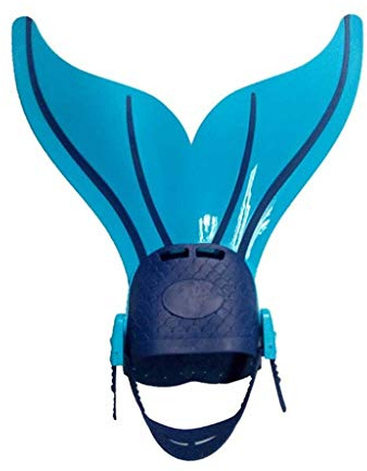 Swimming Fins Mermaid Fin Flippers Adjustable Swimming Toy Tails for Boys Girls Kids Blue Green Pink Colors (Color : Blue, Size : One Size) (Blue One Size)