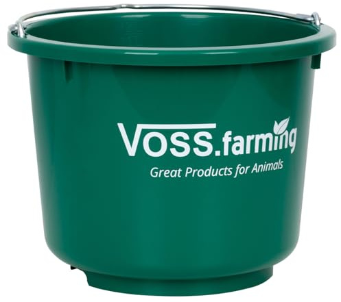 VOSS.farming BAU- und Stalleimer, 12 Liter, Universaleimer, zur Fütterung, zum Tränken, auf dem BAU oder als Putzeimer