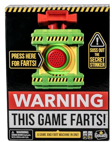 Goliath Games: Warning: This Game Farts | Sniff Out The Stinker To Win! | For 3-4 Players | For Ages 6 +, Black