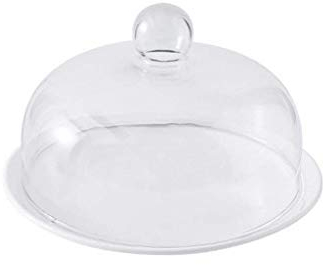 Alzate per torte a cupola per insalata in vetro, per alimenti freschi, copertura antipolvere per bistecca in ceramica, piatto per pane, frutta, hotel, vassoio per ciambelle, chip e server per immersio